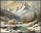 Posterizer 1 pcs-snowy winter nature scene in oil painting style-13-Landscape & Nature Art-GIft for Men Women Teens-Dining Room Decor- unframed wa...