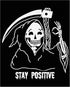 Posterizer 1 pcs-Stay Positive Skull-Funny Spooky Gothic Art-Comedy Art-Gift for Steampunk or Goth Fans-Living Room Bedroom Decor- unframed wall a...
