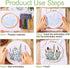 Magibeads 3 Sets Flower Leaf Water Soluble Embroidery Starter Kit Cross Stitch Patterns Crochet Kit with Embroidery Thread Fabric Instruction Knit...