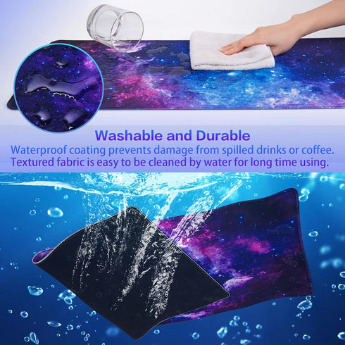 Canjoy Gaming Mouse Pad, 31.5 x 11.8 inch Large Mouse Pad Extended Desk Pad Big Keyboard Mousepad Desk Mat with Non-Slip Rubber Base for Gaming Wo...