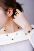 Clover Jewelry Set 18K Gold Plated Stainless Steel Necklace with Flower Design Four leaf clover for Women, Elegant Four Leaf Clover Necklace Flora...