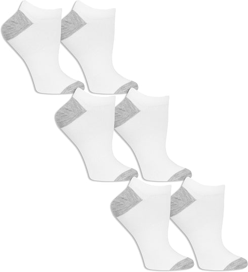 Fruit of the Loom Women's 6 Pair Pack Core Socks, White, 4-10...