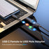 USB C to USB Adapter (4 Pack), USB C Female to USB Male 3.0, USB Type C Adapter Compatible with iPhone 15/14/13/12, iPad Pro/mini/air, Samsung Gal...