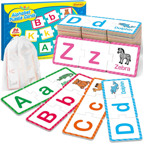 Alphabet Puzzle Cards,ABC puzzle,Alphabet Learning Toys,ABC Learning for Toddlers Kids,Matching Letter Game,Preschool Learning Activities,Kinderga...