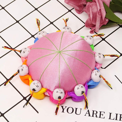 Honbay Handmade Product Chinese Traditional Style Needle Pin Cushion with 10 Kids (Pink)...