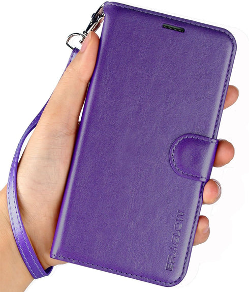 Wallet Case Compatible with Samsung Galaxy S9, Purple, Card Slots & Kickstand...