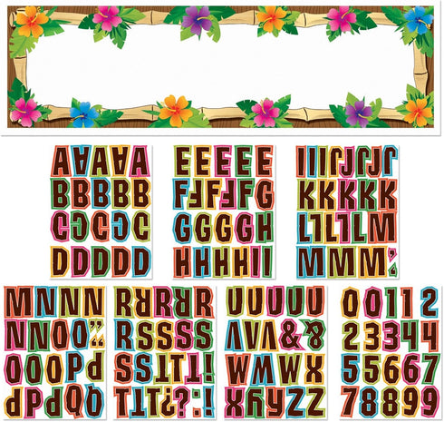 Luau Party Personalized Giant Plastic Sign Banner Set | 64" x 20" - Set of 1 | Ideal for Tropical Themed Occasions...