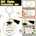 150 Pcs 2025 Graduation Gifts Keychain Class of 2025 Graduation Gifts Include 50 Inspirational Acrylic Keychain with Tassels 50 Grad Cards 50 Orga...