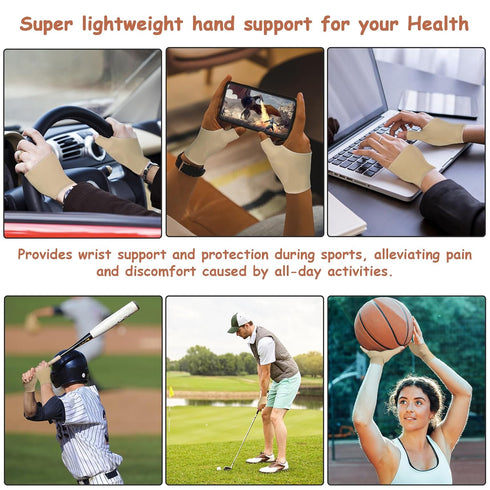 Thumb Wrist Brace Compression Sleeve for Women and Men, Soft Elastic Fabric Thumb Splint Glove Liner for Arthritis Pain Relief Protector Support -...
