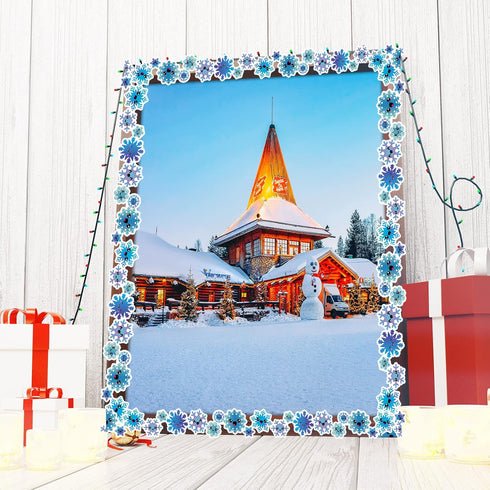 67ft Winter Christmas Bulletin Board Border Snowman Snowflake Bulletin Board Decorations Winter Penguin Borders Trim for Xmas Holiday Classroom Sc...
