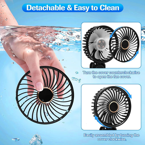 Handheld Fan,Portable Fan,Neck Fan,3600mAh Rechargeable,180° Adjustable,3 Speeds,Quiet Fan with 8-16h Working Time,Super Wind, Fan with Power Bank...