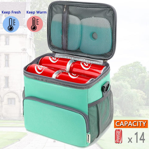 Insulated Lunch Bag for Adult/Women/Men, Reusable Large Lunch Box Cooler Soft Tote, Thermal Meal Prep Lunch Pail with Adjustable Shoulder Strap fo...