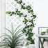 2 Strands Artificial Scindaps Vines Garland 73" Fake Vine with Silk Green Leaves Faux Hanging Plants Greenery Decoration for Bedroom Wall Party We...