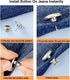 Wennuo 16set Buttons pins for Jeans,No Sew Perfect Fit Jean Button Tightener Replacement Adjustable Reusable Metal Clips Snap Tack, Instant Reduce...