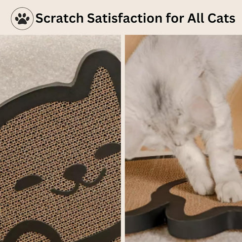 Cardboard Cat Scratcher, Cat Scratching Board for Indoor Cats, Floor or Wall Mounted Vertical Scratcher, Cute Durable Cat Scratcher, Ideal for Cat...