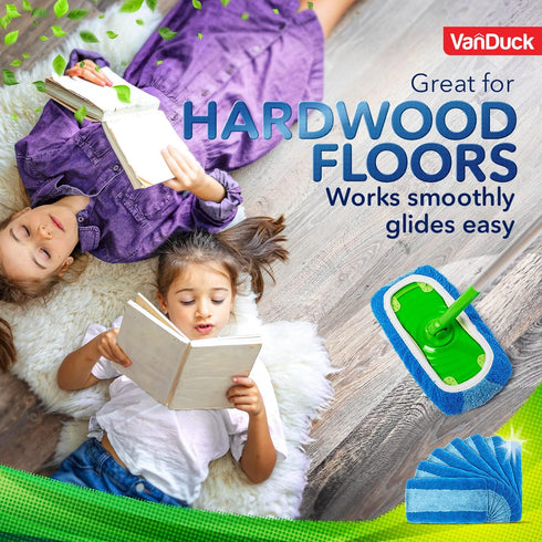 Reusable Pet Heavy Duty Mop Pads Compatible with Swiffer Sweeper Mops (6-Pack) - Washable Microfiber Mop Pads for Wet & Dry Use - All Purpose Floo...