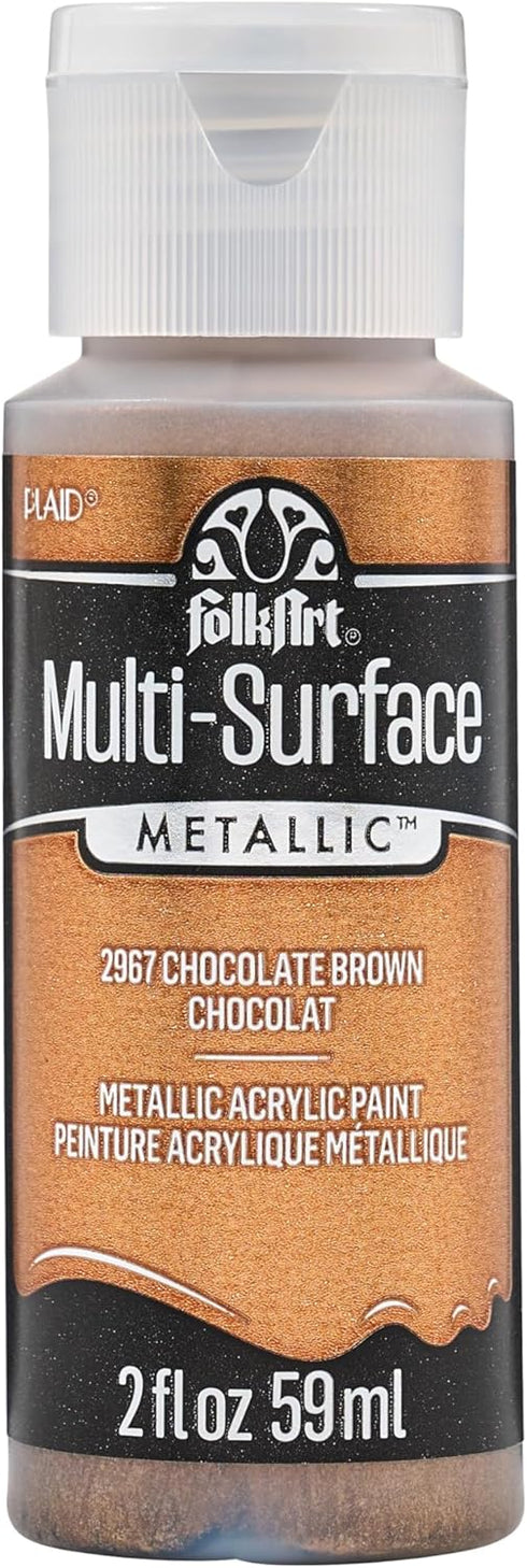 FolkArt multisurface metallic paint, 2 oz, Chocolate Brown...