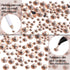LPBeads 6400 Pieces Champagne Hotfix Rhinestones Flat Back 5 Mixed Sizes Crystal Round Glass Gems with Tweezers and Picking Rhinestones Pen...