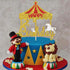 Glitter Circus Happy Birthday Cake Topper - Tent Carnival Themed Cake Decor - Amusement Park Circus Theme Party Supplies Gold...