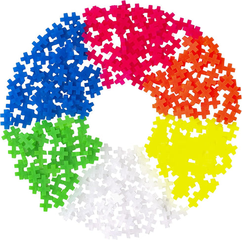 PLUS PLUS – Open Play Tube – 240 Piece Neon Color Mix – Construction Building Stem | Steam Toy, Interlocking Mini Puzzle Blocks for Kids...
