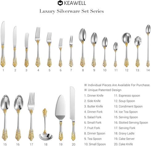 KEAWELL Luxurious 5.1-Inch Espresso Spoons Set - 6 Pieces - Mini Coffee Spoon, 18/10 Stainless Steel - Gorgeous Design with Exceptional Mirror Pol...