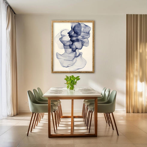 Posterizer 1 pcs-line art minimalist art work resmbling a face 2-Abstract & Modern Art Gift for Men Women Entrepreneur Teens Decor for Home & Off...