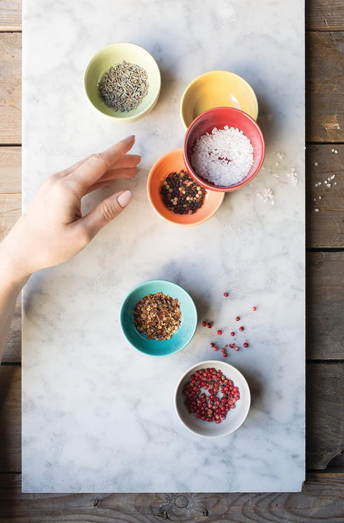 Now Designs Canyon Ceramic Pinch Bowl Set, Soy Sauce Dish, Set of 6, 2 oz...