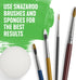 Snazaroo Professional Face Paint Brush, Large Flat, White...
