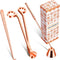 Calary 3 in 1 Candle Care Kit - Wick Trimmer, Snuffer & Dipper Set (Rose Gold)...