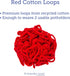 Friendly Loom | 7” Traditional-Sized Red Potholder Weaving Loops | Craft 2 Cotton Potholders...