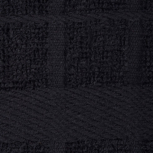 DII Basic Terry Collection Windowpane Dishtowel Set, 16x26, Black Solid, 4 Piece...