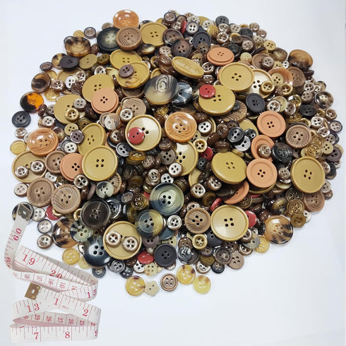 500-600 Pieces Variou Size Resin Buttons Various Shapes Variou Color Sewing Craft Kids Handmade Button Painting DIY Ornament with 60" Long Soft Ru...