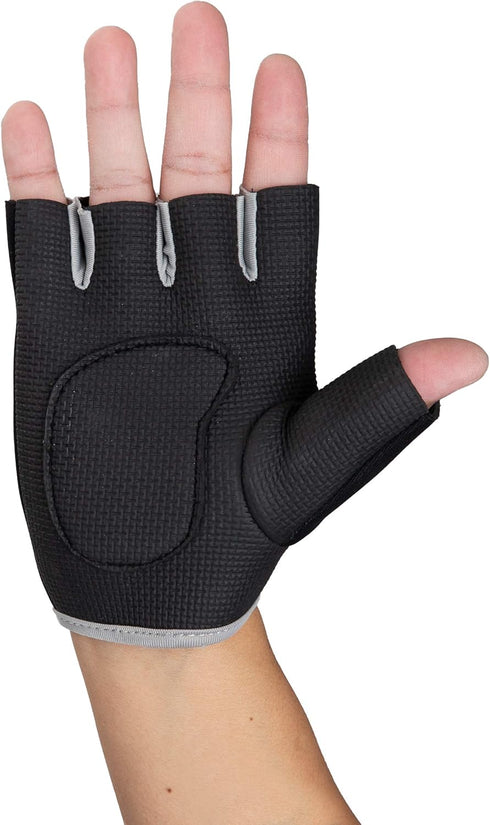 Mind Reader Workout Glove Set, Open Finger, Wrist Support for Men and Women, Textured Non-Slip Grip for Sports, Lifting Weights, Gym Fitness, XL, ...