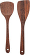 Wooden Spatulas - Eco-Friendly, Durable & Ergonomic Kitchen Utensils - Non-Scratch Cooking Tools for Stirring, Flipping & Serving - Set of 2 (12.8...