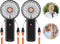 Mini Handheld Fan 2 Pack, Portable Hand Held Fan for Travel 4 Speeds, Cooling Personal Fans USB Rechargeable Battery Operated, 180° Foldable Trave...