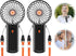 Mini Handheld Fan 2 Pack, Portable Hand Held Fan for Travel 4 Speeds, Cooling Personal Fans USB Rechargeable Battery Operated, 180° Foldable Trave...