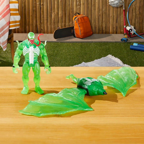 Marvel Epic Hero Series Web Splashers Green Symbiote Venom Hydro Wing Blast, Action Figure and Vehicle Playset, Spider-Man Super Hero Toys for Kid...