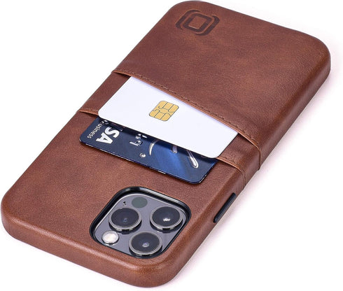 Dockem Wallet Case for iPhone 12 & iPhone 12 Pro: Built-in Metal Plate for Magnetic Mounting & 2 Credit Card Holders: 6.1" Exec M2, Smooth Synthet...