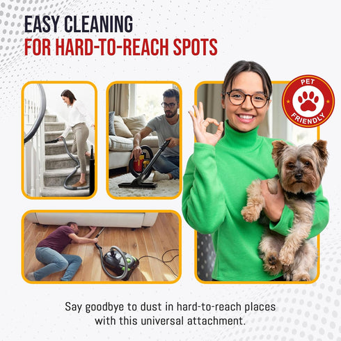 MP Maresh Products Vacuum Brush Attachment Compatible with Central Vac - Horse Hair Bristles for Thorough Cleaning, Bare Floor or Wall Brush, Repl...