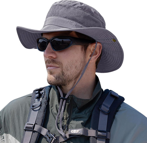 ZOORON Sun Hats for Men Women, Wide Brim Bucket Hat UV Protection Foldable Boonie Hat for Fishing Hiking Garden Safari Beach...