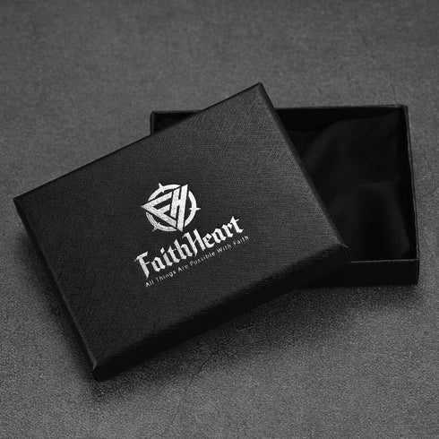 FaithHeart Retro Viking Necklace Mens Raven Pendant Neck Chains for Female...