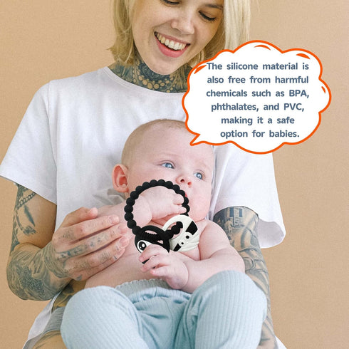 Black Goth Baby Teething Toys, Gothic Baby Teeher, Silicone Grim Reaper Chew Toy for Teething Babies...