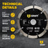 4 1/2 Inch Diamond Blade for Angle Grinder — Diamond Cutting Wheel for Cutting Stone, Marble, Granite, Brick, Masonry, Paving Flag, Concrete — Dia...