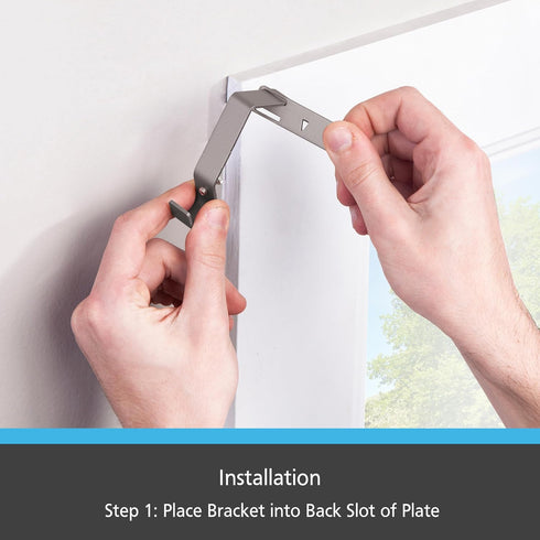 Kenney Fast Fit 5/8" No Measure Curtain Rod Brackets, Pewter...