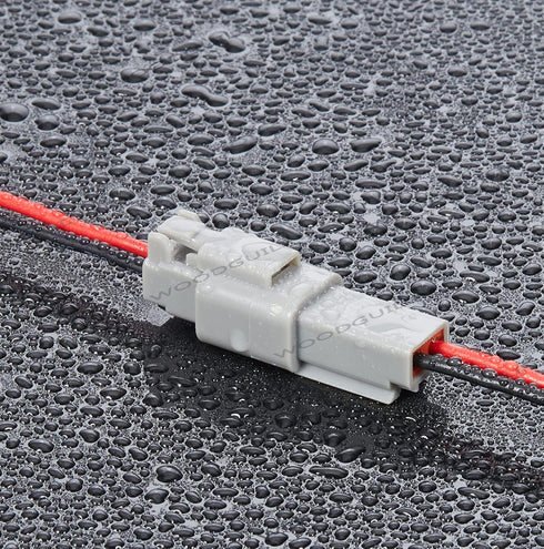 Deutsch DT 2 Pin Connector,2 Way DT Automotive Waterproof Electrical Connector Male Female Plug Wiring Harness,with 16 AWG Cable Wire,for Car,Truc...