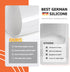 Silicone Baking Mat, Set of 2 Square Non-Stick Cuttable Baking Mats 8/9/10 inches - Best German Silicone...