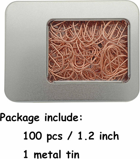 Heart Paper Clips Rose Gold Paper Clips Cute (100 Pcs, Rose Gold)...