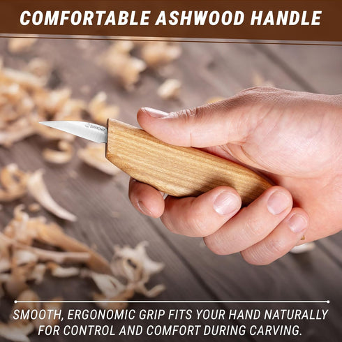 BeaverCraft Wood Carving Detail Knife C15 1.4" Whittling Knife for Detail Woodcarving Craft Knife - Chip Carving Knife Wood Carving Tools for Begi...
