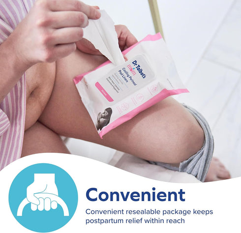 Dr. Talbot's Mom Postpartum Perineal Pad Liners - Instant Cooling Witch Hazel Pad Liners for Postpartum Care - 24 Liners...