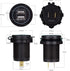 Ginsco Dual USB Charger Socket Power Outlet 2.1A & 2.1A?4.2A? for Car Boat Marine RV Mobile with Wire Fuse DIY Kit Blue LED......